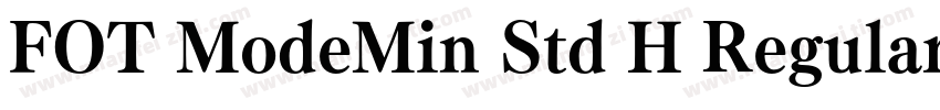 FOT ModeMin Std H Regular字体转换